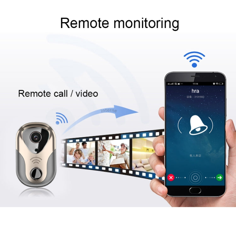 163Eye L1-NJ Smart Visual WIFI 1.3MP Network HD Intercom Doorbell , Support Micro SD Card & Night Vision, 163Eye Gold, 163Eye 163Eye L1-NJ Smart Visual WIFI 1.3MP Network HD Intercom Doorbell , Support Micro SD Card & Night Vision, 163Eye Gold, 163Eye